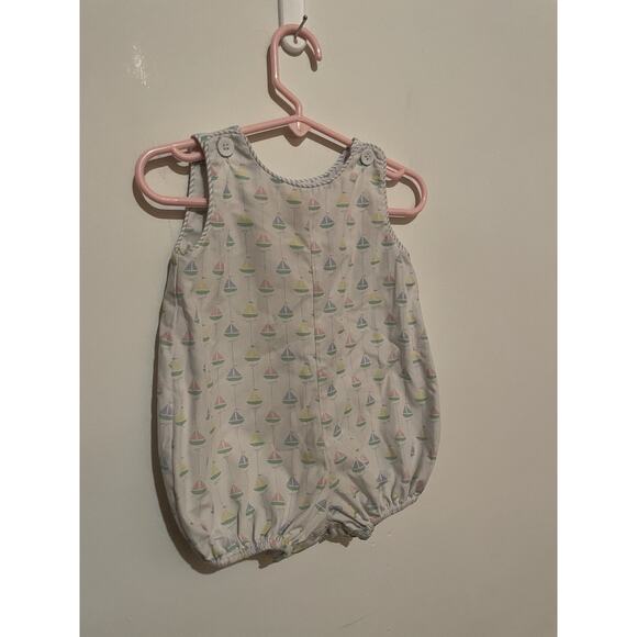 Lullaby Set Multicolored Seersucker Bubble Sailboats 9 Months - Picture 2 of 5